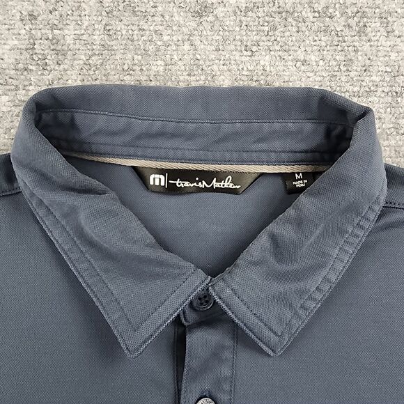 Travis Mathew Shirt Mens Medium Gray Pima Polo Short Sleeve Performance Golf - Picture 11 of 16